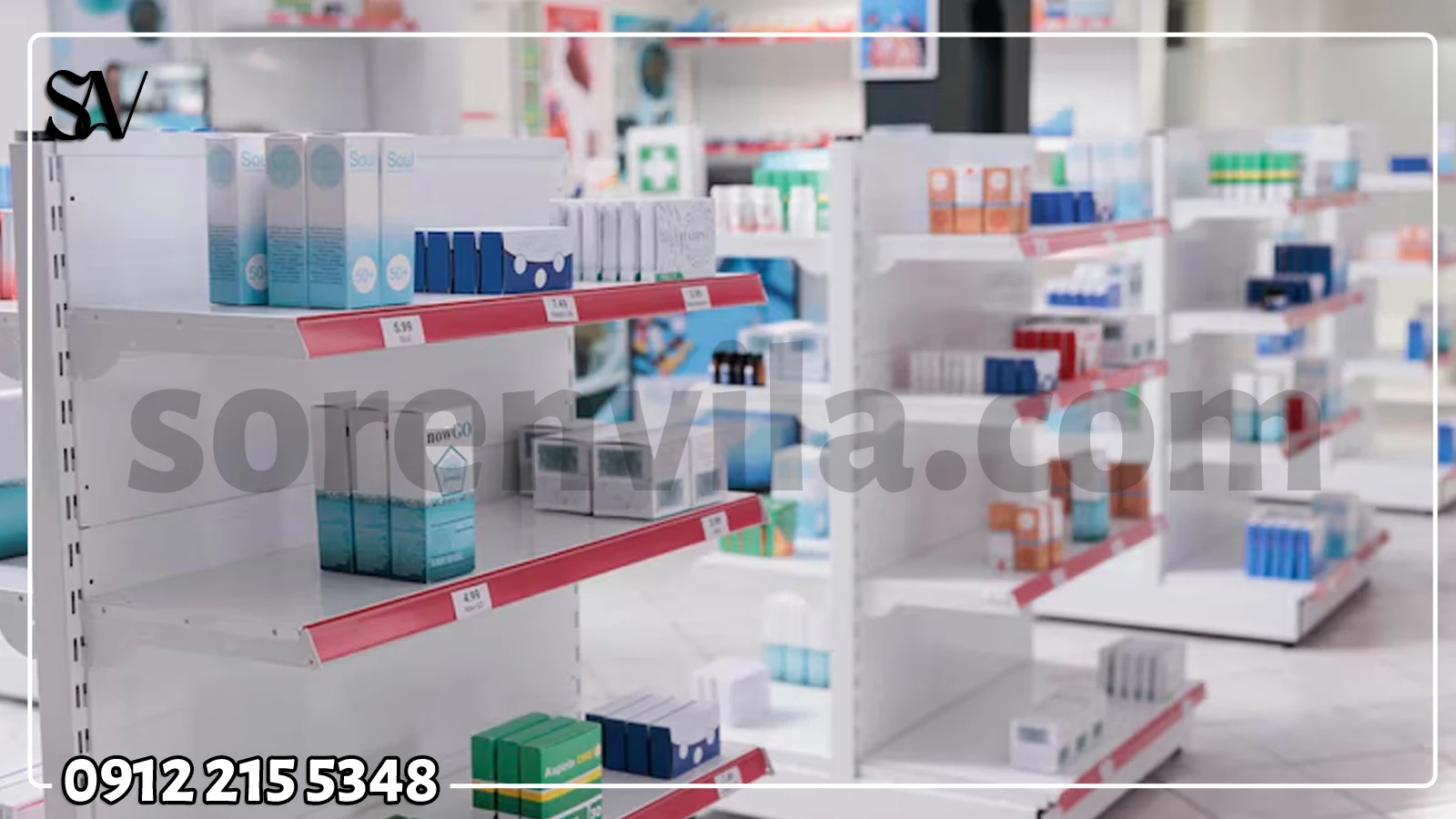 طراحی داروخانه قفسه