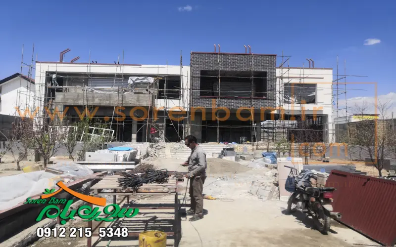 ویلا در حال تکمیل نما