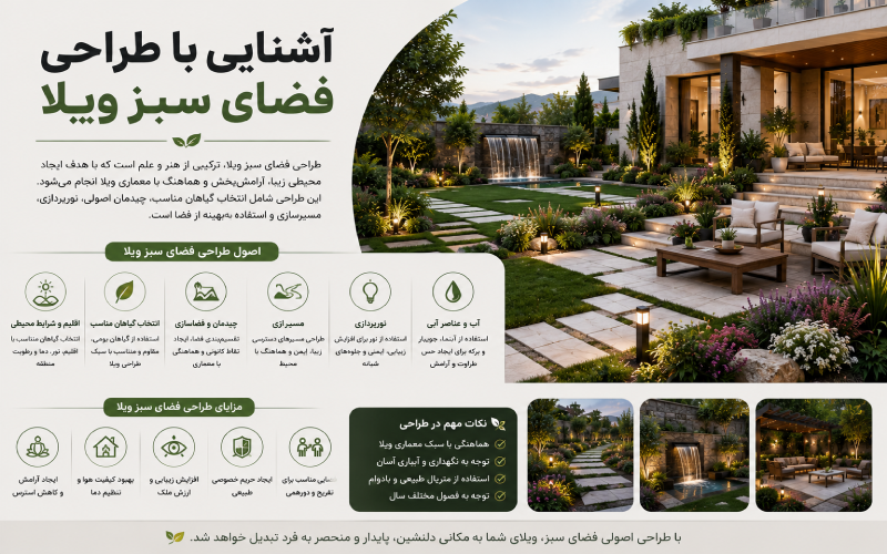 آشنایی با طراحی فضای سبز ویلا