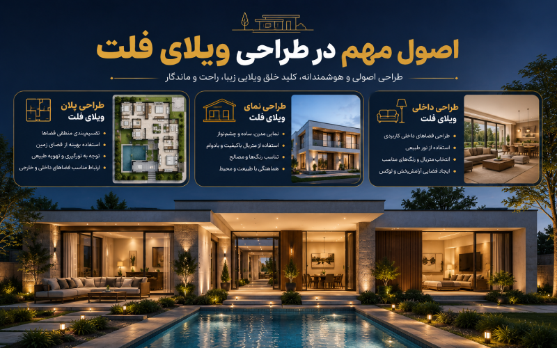 اصول مهم در طراحی ویلای فلت