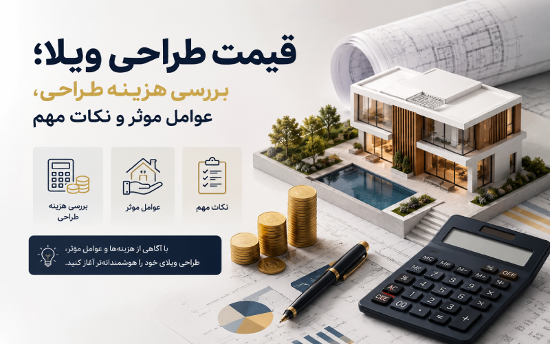 قیمت طراحی ویلا؛ بررسی هزینه طراحی، عوامل موثر و نکات مهم