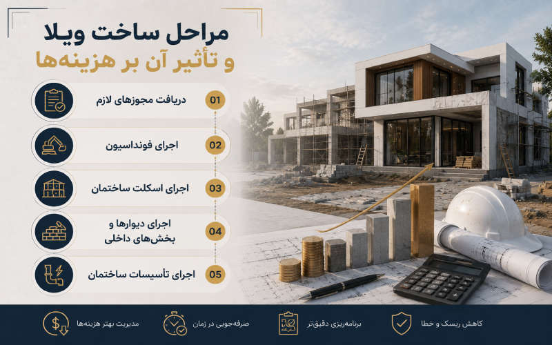 مراحل ساخت ویلا و تأثیر آن بر هزینه ها