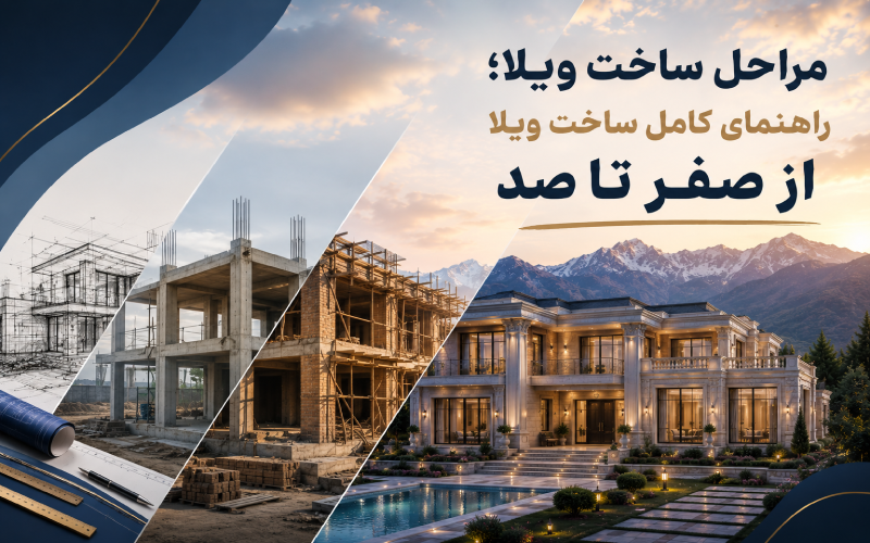 مراحل ساخت ویلا؛ راهنمای کامل ساخت ویلا از صفر تا صد