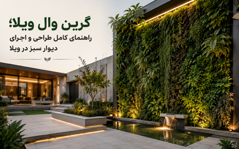 گرین وال ویلا؛ راهنمای کامل طراحی و اجرای دیوار سبز در ویلا